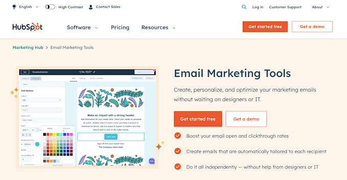 Gig Preview - Create custom email designs for your business on hubspot