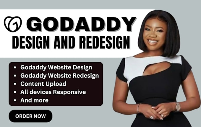 Gig Preview - Revamp goodaddy website update godaddy website, transfer godaddy to wordpress