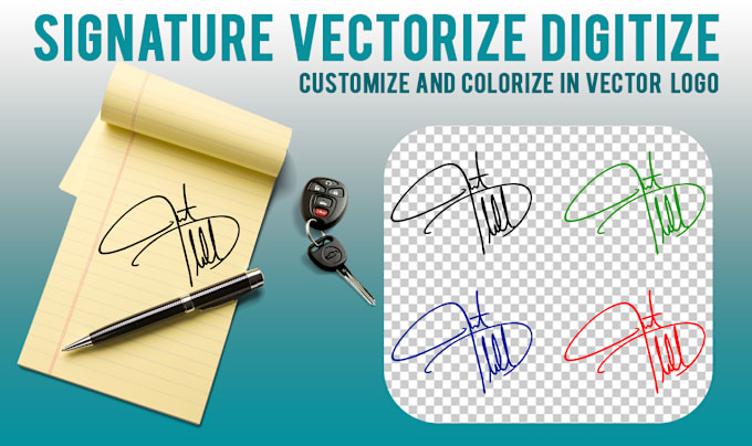 Gig Preview - Digitize your signature in vector format