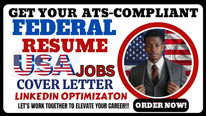 Gig Preview - Write federal usajobs military veteran ats resume ksa ecqs cover letter linkedin