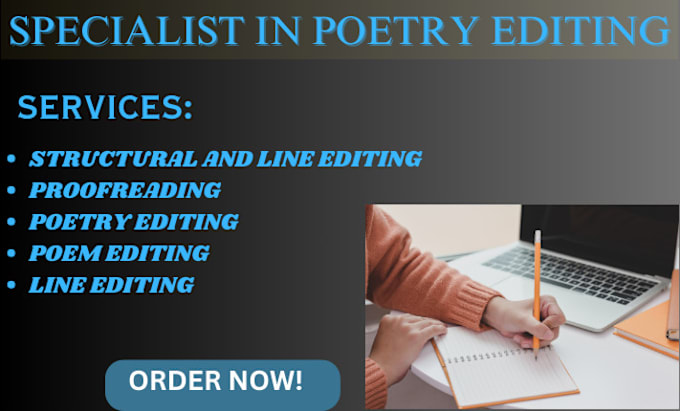 Gig Preview - Edit and proofread your poetry or poem manuscript