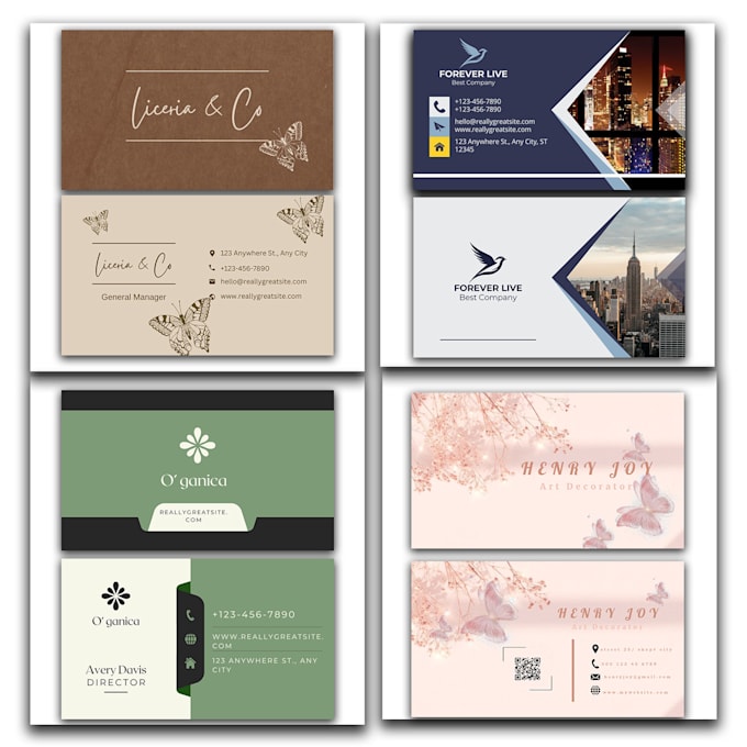 Gig Preview - Design modern , luxury business card  with logo