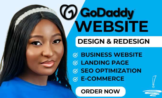 Gig Preview - Develop godaddy website designs or godaddy website redesigns  and landing page