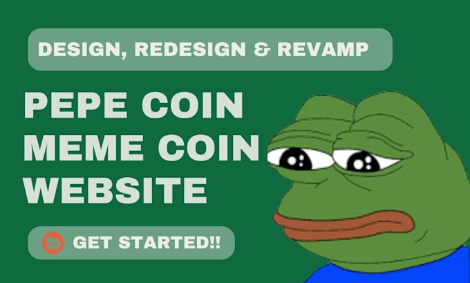 Gig Preview - Meme coin website redesign pepe coin design meme coin design crypto meme website