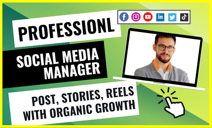 Gig Preview - Do professional social media management and content creation for organic growth