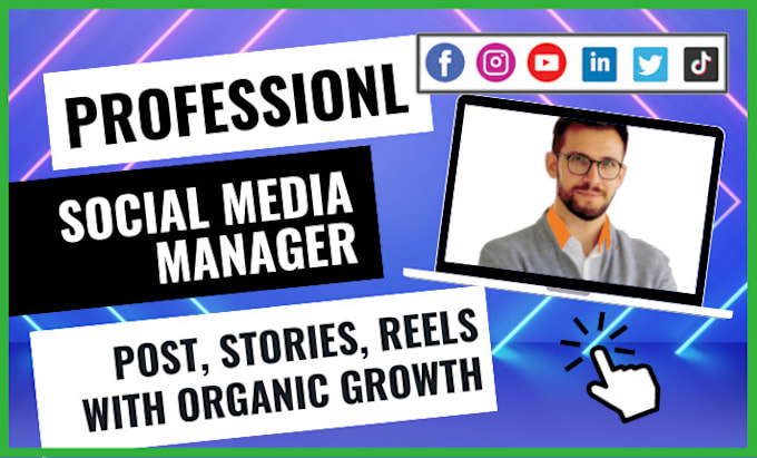 Gig Preview - Be your pro social media manager and grow all your social media accounts