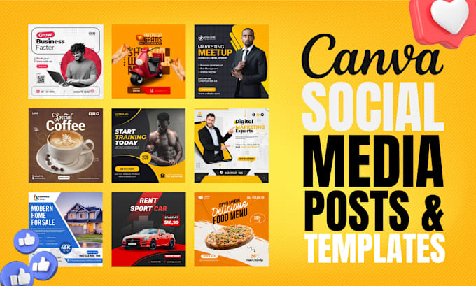 Gig Preview - Design pro social media posts and canva templates