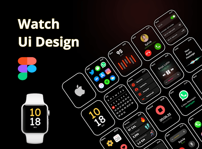 Gig Preview - Ui designs for apple watch and android smartwatch app