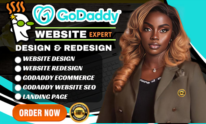 Gig Preview - Godaddy website design godaddy website redesign godaddy