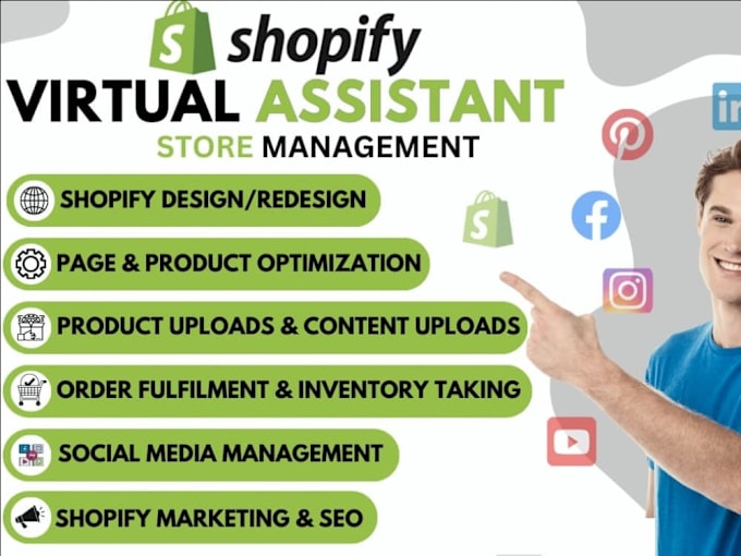 Gig Preview - Your shopify virtual assistant