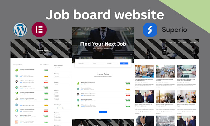 Gig Preview - Job board job posting job portal recruitment agency staffing wordpress website