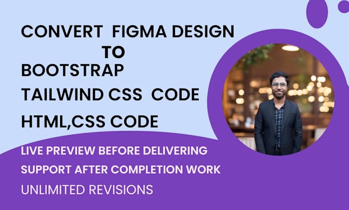 Gig Preview - Expertly convert psd to html,figma to html,pdf to html,bootstrap5 website