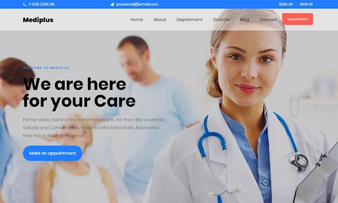 Gig Preview - Design healthcare website homecare residential assisted living website