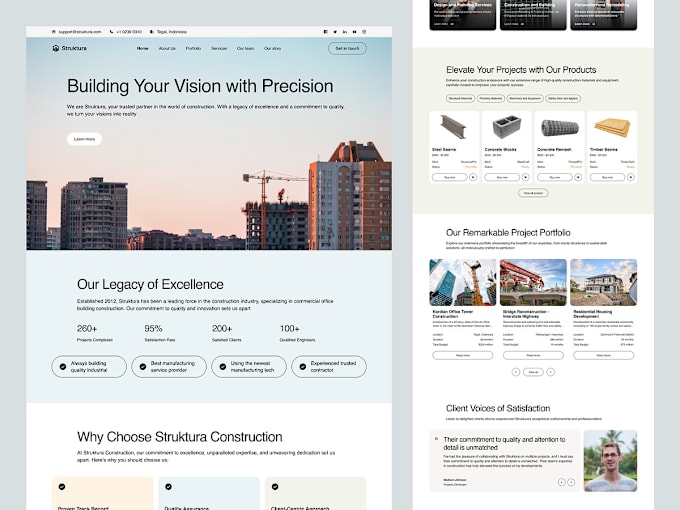 Gig Preview - Design, redesign construction website for your company or business