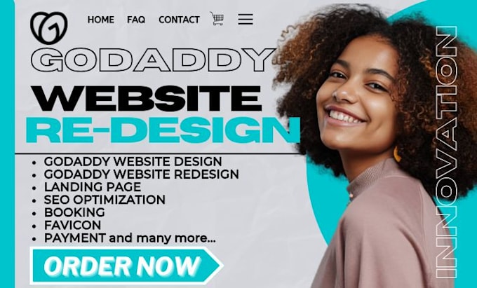 Gig Preview - Develop godaddy website design godaddy website redesign, godaddy website design