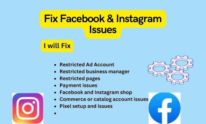 Gig Preview - Fix facebook and instagram integration or connection issues