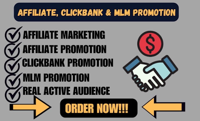 Gig Preview - Promote your affiliate marketing, mlm link clickbank link to get more engagement