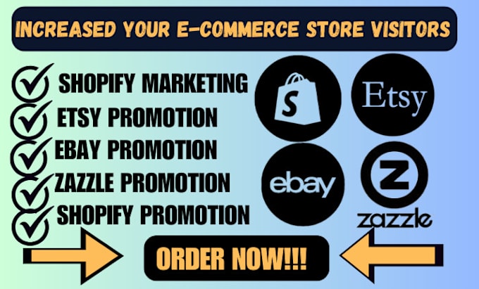 Gig Preview - Promote your shopify, zazzle, etsy store and ebay link to boost your store sales