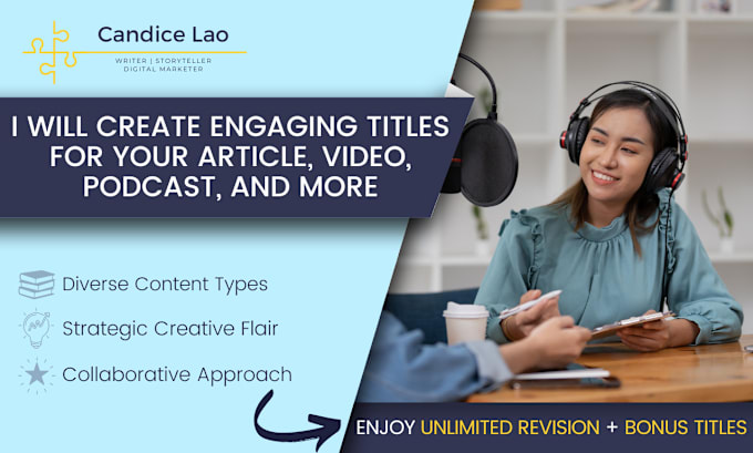 Gig Preview - Create engaging titles for your article, video, podcast, and more