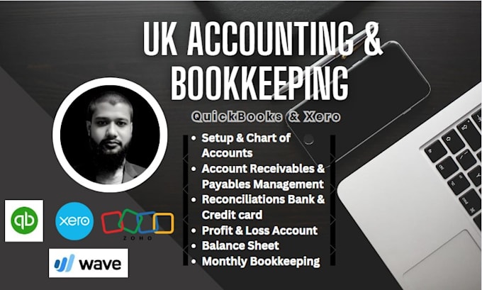 Gig Preview - Do UK accounting and bookkeeping in quickbooks online, xero