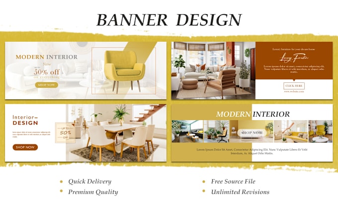 Gig Preview - Design attractive web banner and header for you