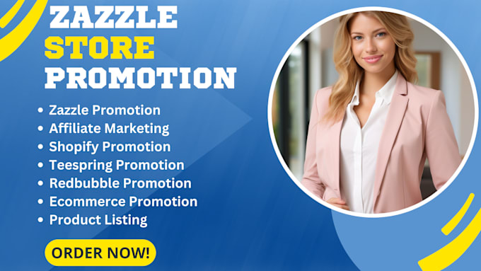 Gig Preview - Do zazzle promotion, zazzle marketing, zazzle traffic to boost sales