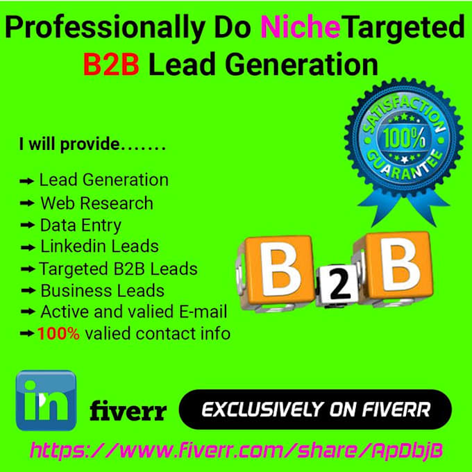 Gig Preview - Web searching internet researching and sales navigator leads for your business