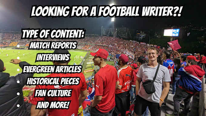 Gig Preview - Professionally write or edit a wide range of football content