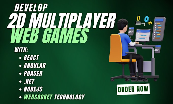 Bestseller - develop 2d multiplayer web game using javascript frameworks