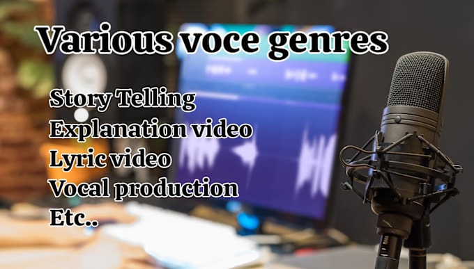 Gig Preview - Make professional voice overs and lyrics videos