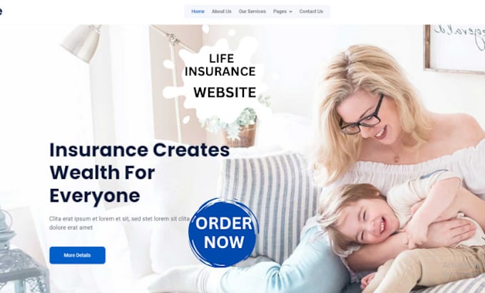 Gig Preview - Life insurance website health insurance website life insurance website