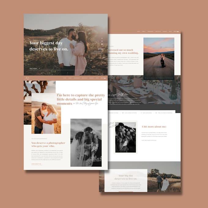 Gig Preview - Showit design, showit photography website, template redesign