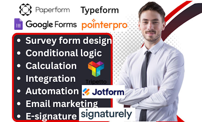 Gig Preview - Setup pointerpro typeform jotform google forms paperform tripetto cognito forms