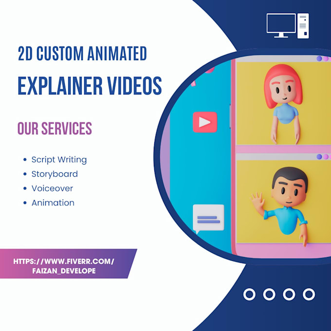 Gig Preview - Make a custom 2d animated explainer video or sales videos