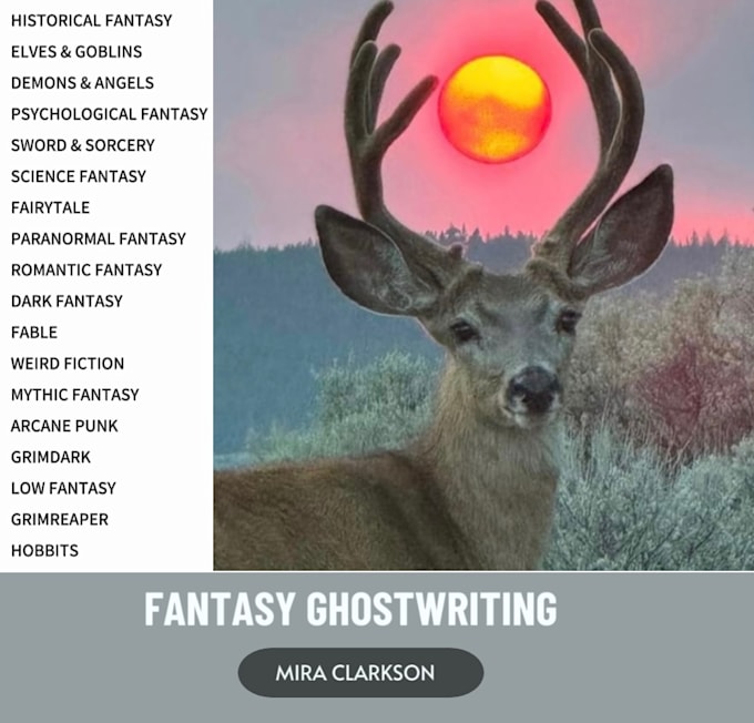 Gig Preview - Ghostwrite your fantasy fiction short stories or novel