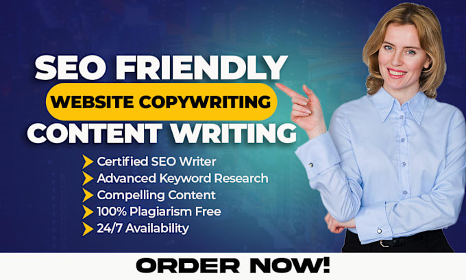 Gig Preview - Be a website content writer, SEO website content, website copywriting