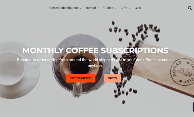 Gig Preview - Design subscription box shopify store coffee, wine, beauty subscription website