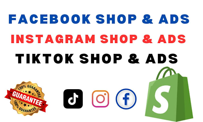 Gig Preview - Setup tiktok shop, facebook shop, instagram shop, tiktok ads, shopify marketing