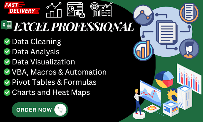 Bestseller - do excel data cleaning, analysis and create dynamic visuals and dashboard