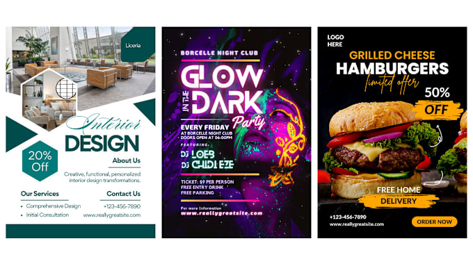 Gig Preview - Design 2 flyer designs in 24 hours