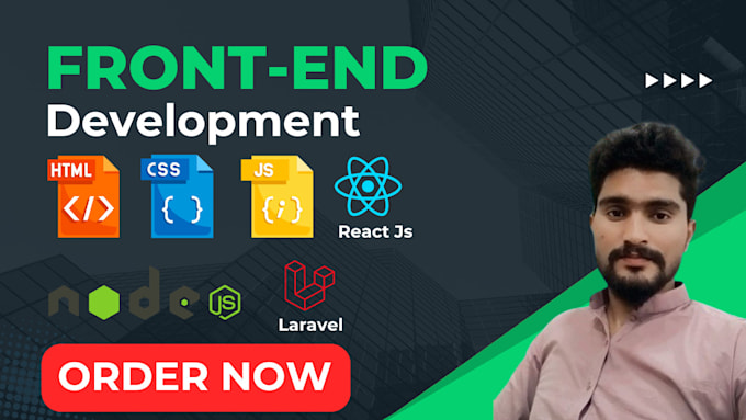 Gig Preview - Be your front end web developer using HTML5,CSS, bootstrap, react js and laravel