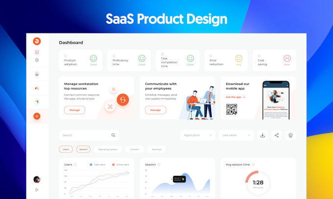 Gig Preview - Design saas product, dashboard, CRM, admin, saas dashboard