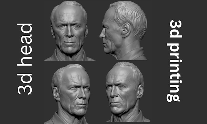 Bestseller - create 3d head models, face 3d bust artist design sculpting stl for 3d printing