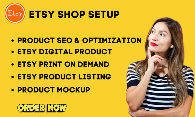 Gig Preview - Manage etsy store setup, product listing optimization