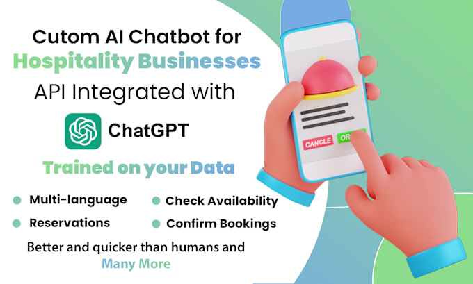 Gig Preview - Make hospitality ai chatbot with chatgpt integration