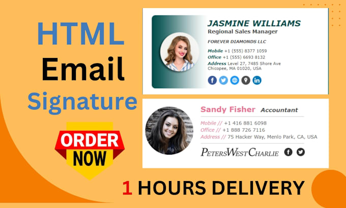 Bestseller - create email design for make clickable email signature