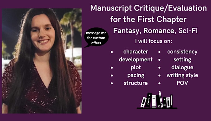 Gig Preview - Provide a manuscript critique for your first chapter