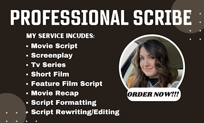 Gig Preview - Write your screenplay, screenwriter, script editor, rewrite script, tv series