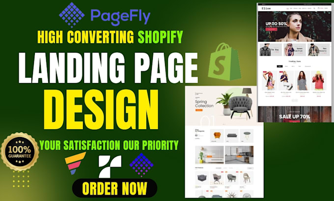 Gig Preview - Create shopify product landing page with pagefly or gempages