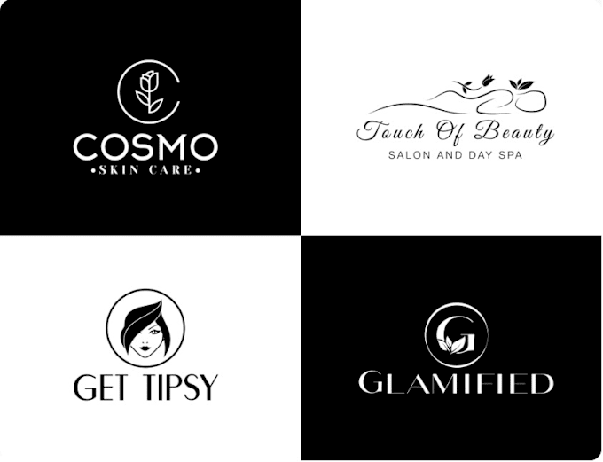 Gig Preview - Do feminine beauty salon skin care cosmetics logo design